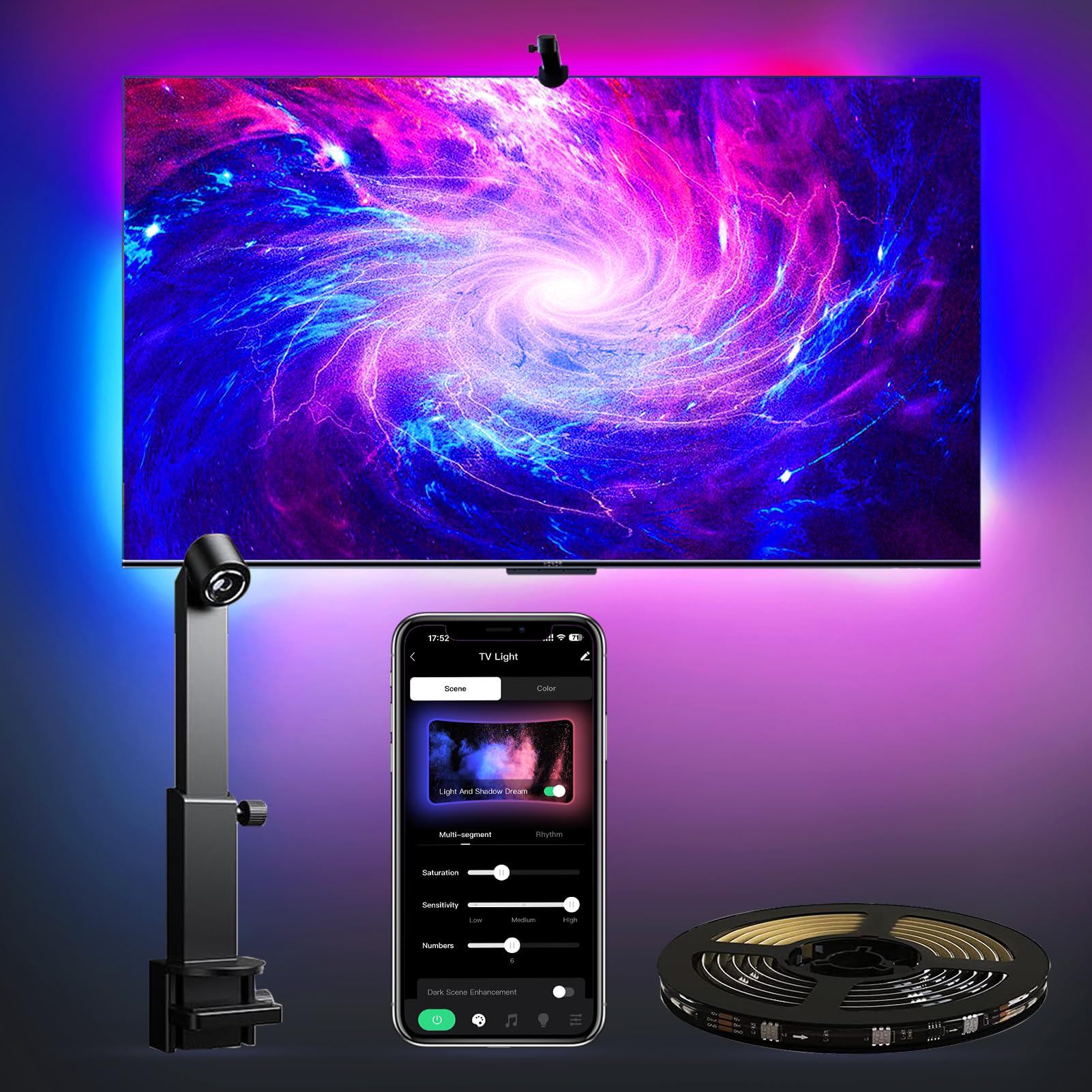 Amazon.com: CCILAND TV LED Backlight with Camera for 55-65 inch